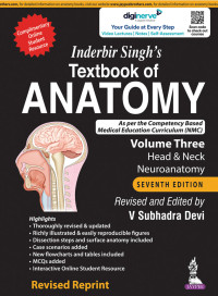 Image of Inderbir Singh Textbook of Anatomy Head& Neck, Neuroanatomy - Volume Three